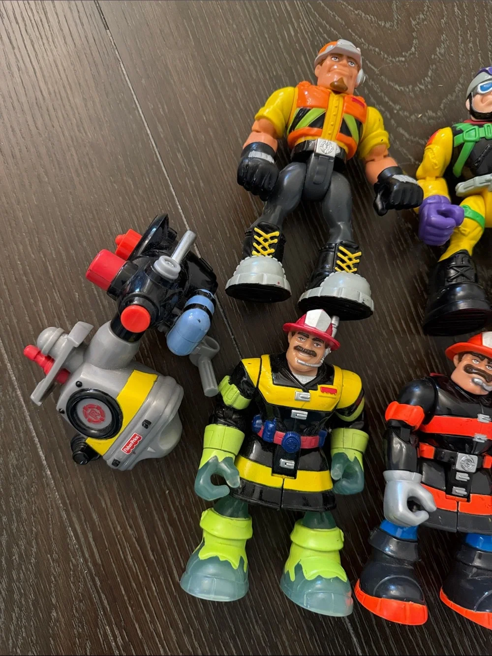 Fisher Price Rescue Hero Kids Action Play Figures Firefighter Lot Set of 7